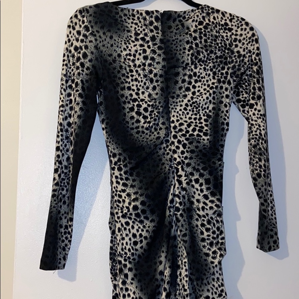 Black & White leopard print stretchy dress. - Picture 3 of 3